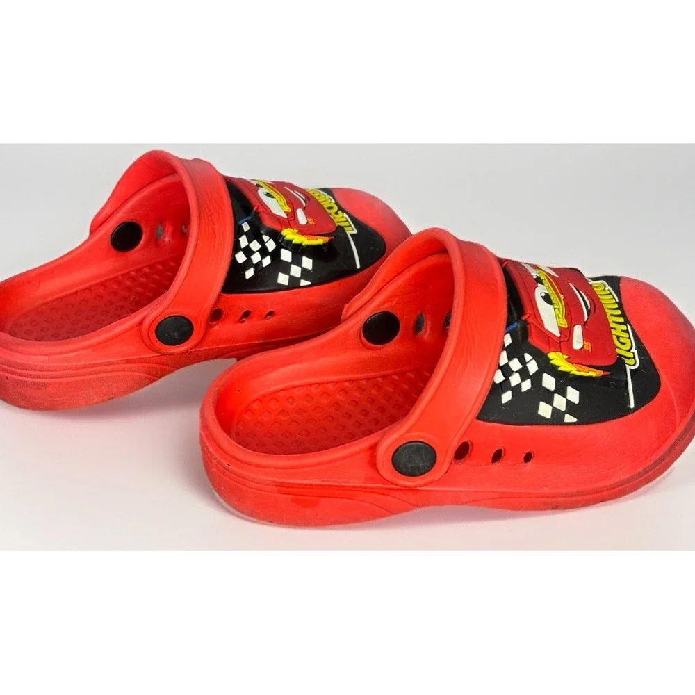 2 Pair Toddler Small 7/8 Clog Shoes Captain America & Disney Pixar Cars McQueen
